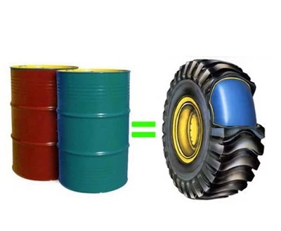 Prépolymère de polyuréthane à deux composants pour pneus remplis de polyuréthane